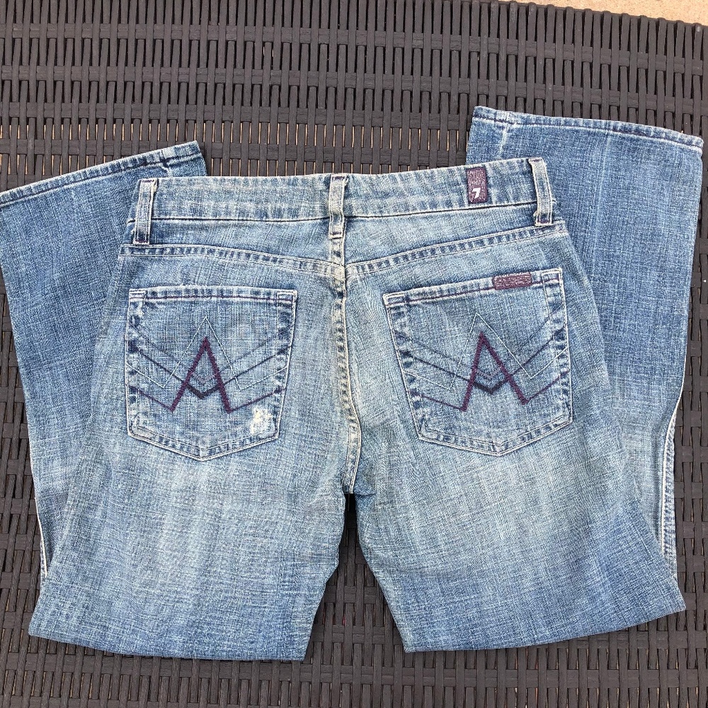 7 for all Mankind Crop A Pocket runs SMALL sz 27